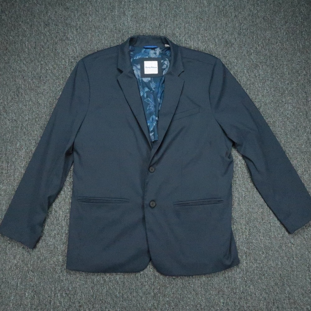 Tommy Bahama Blazer Mens Extra Large Blue Performance Tropical Sport Coat XL